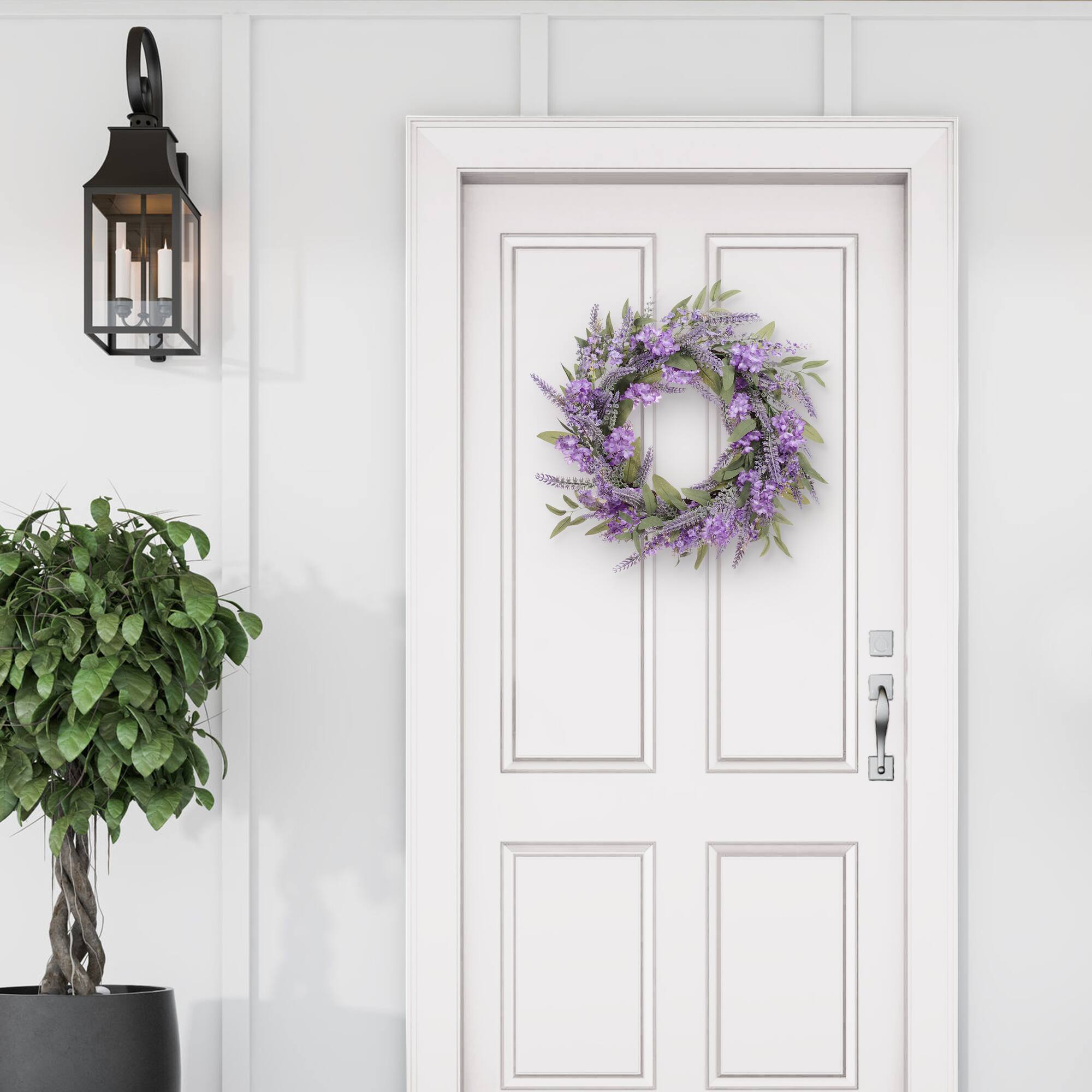 24" Purple Spring Lavender & Lilac Wreath
